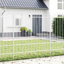 vidaXL Kerti Kerítés 8 pcs Fehér 170 x 215 cm Porszórt acél