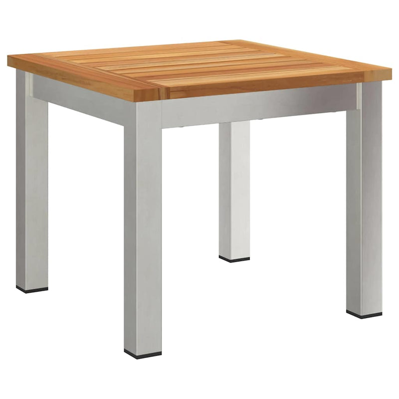 vidaXL Napozóágy 2 db Asztallal 3 pcs Barna 205x53x100cm TömörAkácfa