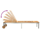 vidaXL Napozóágy 2 db Asztallal 3 pcs Barna 205x53x100cm TömörAkácfa