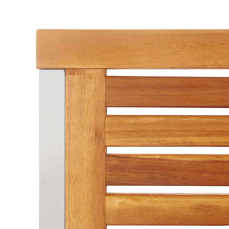 vidaXL Napozónyugágy 3-személy 3 pcs Barna 200x60x88cm Tömör akácfa