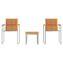 vidaXL Napozónyugágy 3-személy 3 pcs Barna 200x60x88cm Tömör akácfa