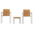 vidaXL Napozónyugágy 3-személy 3 pcs Barna 200x60x88cm Tömör teakfa