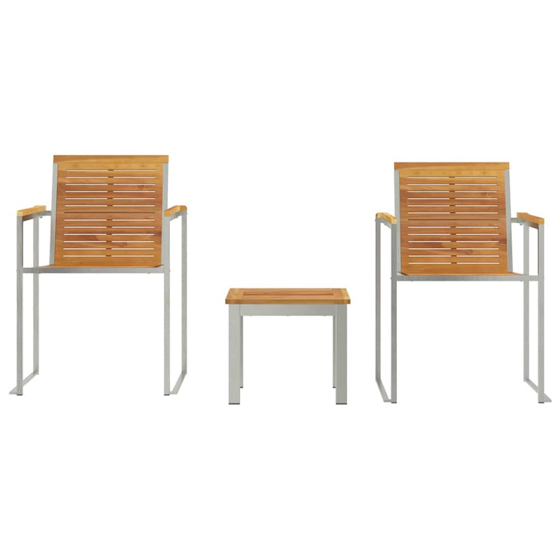 vidaXL Napozónyugágy 3-személy 3 pcs Barna 200x60x88cm Tömör teakfa