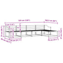 vidaXL Kültéri kanapé szett 5 pcs Természetes Tömör Akácfa