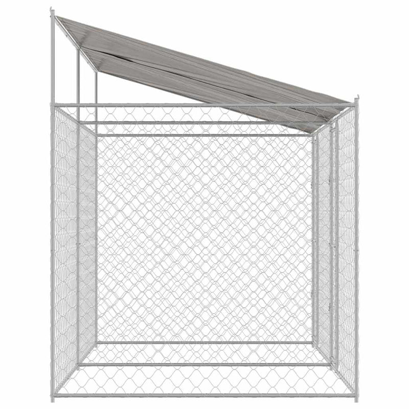 Kutyaketrec Ezüst 400 x 200 x 256 cm Horganyzott acél