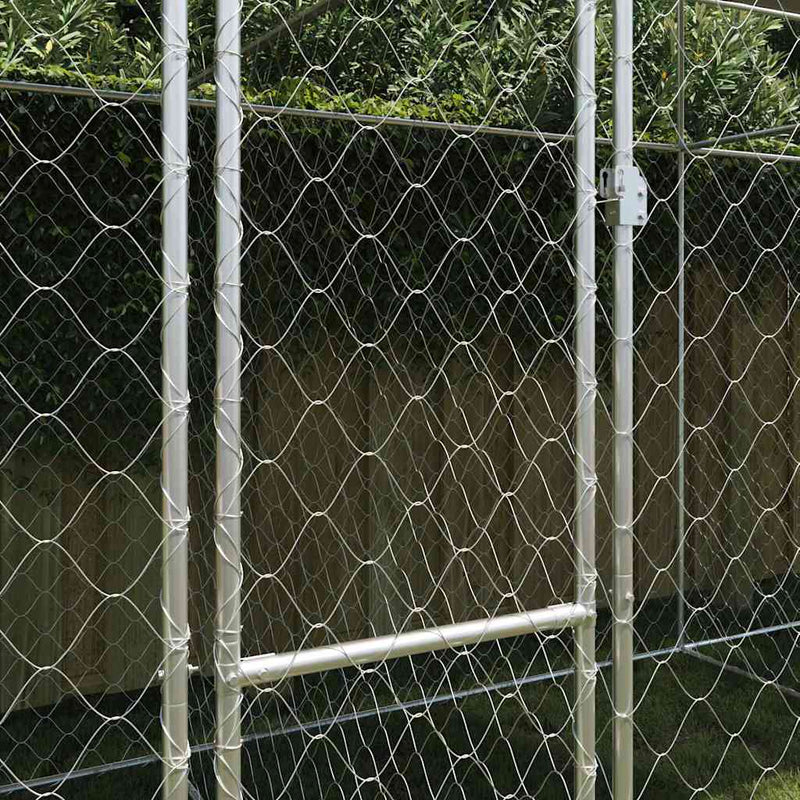 vidaXL Kutyaketrec Ezüst 600 x 200 x 256 cm Horganyzott acél