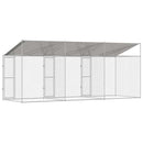 vidaXL Kutyaketrec Ezüst 600 x 200 x 256 cm Horganyzott acél