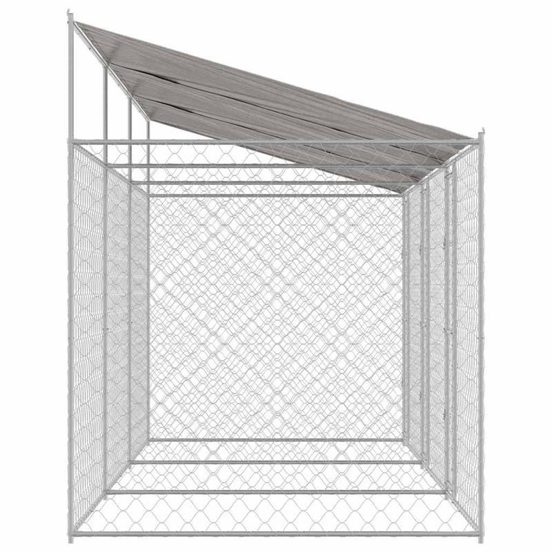 vidaXL Kutyaketrec Ezüst 600 x 200 x 256 cm Horganyzott acél