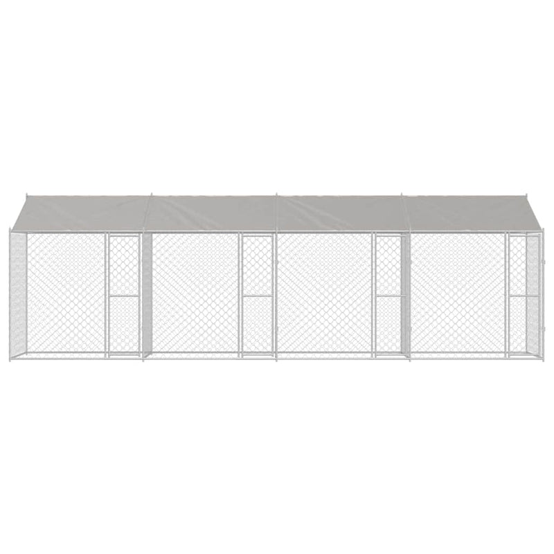 vidaXL Kutyaketrec Ezüst 800 x 200 x 256 cm Horganyzott acél