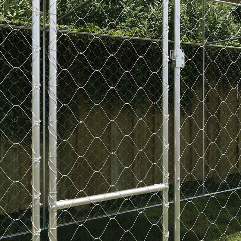 vidaXL Kutyaketrec Ezüst 600 x 200 x 256 cm Horganyzott acél