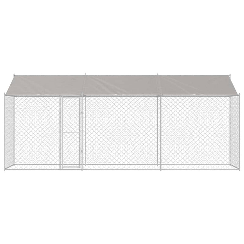 vidaXL Kutyaketrec Ezüst 600 x 200 x 256 cm Horganyzott acél