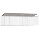 vidaXL Kutyaketrec Ezüst 800 x 200 x 256 cm Horganyzott acél