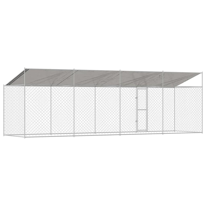 Kutyaketrec Ezüst 800 x 200 x 256 cm Horganyzott acél