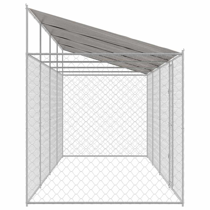 Kutyaketrec Ezüst 800 x 200 x 256 cm Horganyzott acél