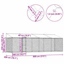 vidaXL Kutyaketrec Ezüst 800 x 200 x 256 cm Horganyzott acél