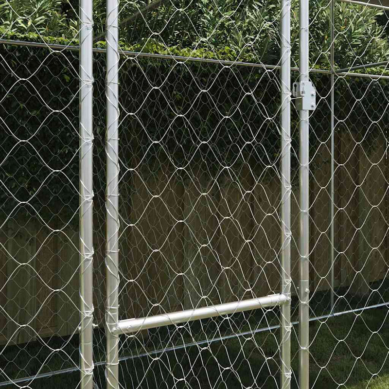 vidaXL Kutyaketrec Ezüst 600 x 200 x 256 cm Horganyzott acél