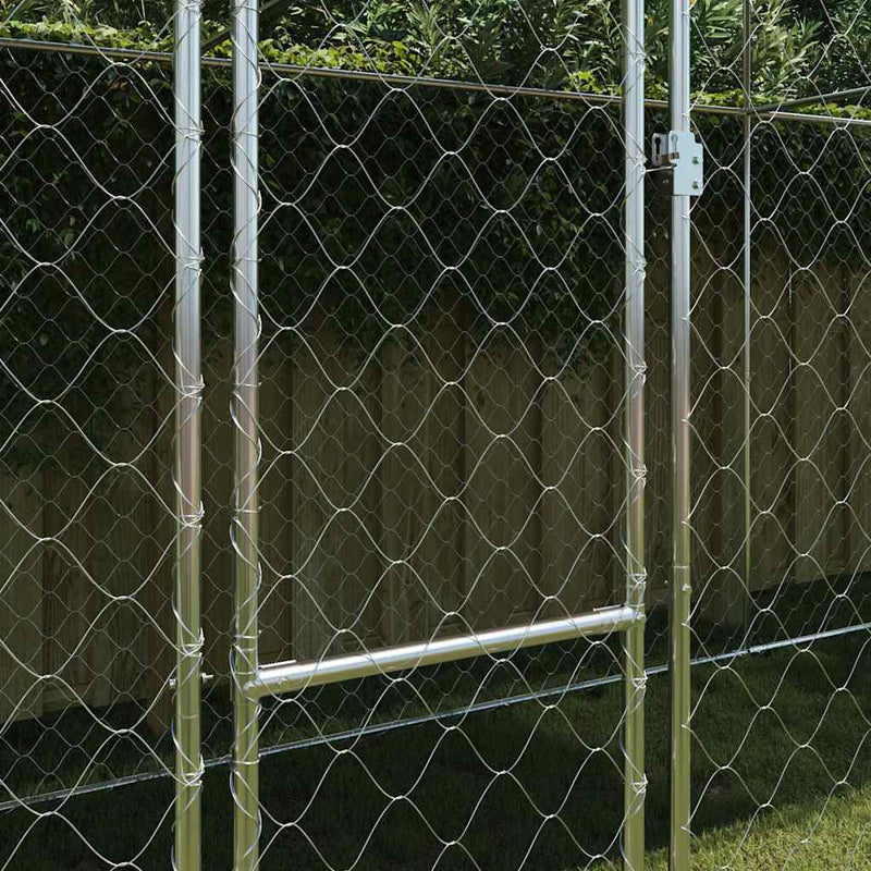 vidaXL Kutyaketrec Ezüst 800 x 200 x 256 cm Horganyzott acél