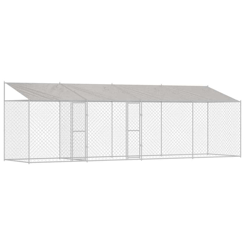 vidaXL Kutyaketrec Ezüst 800 x 200 x 256 cm Horganyzott acél
