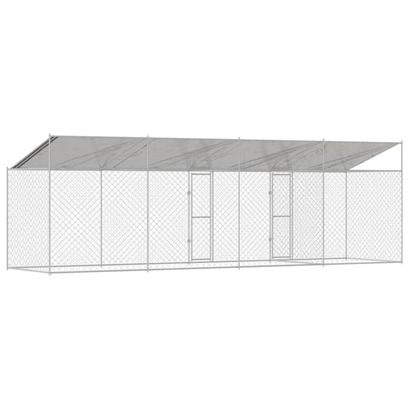 vidaXL Kutyaketrec Ezüst 800 x 200 x 256 cm Horganyzott acél
