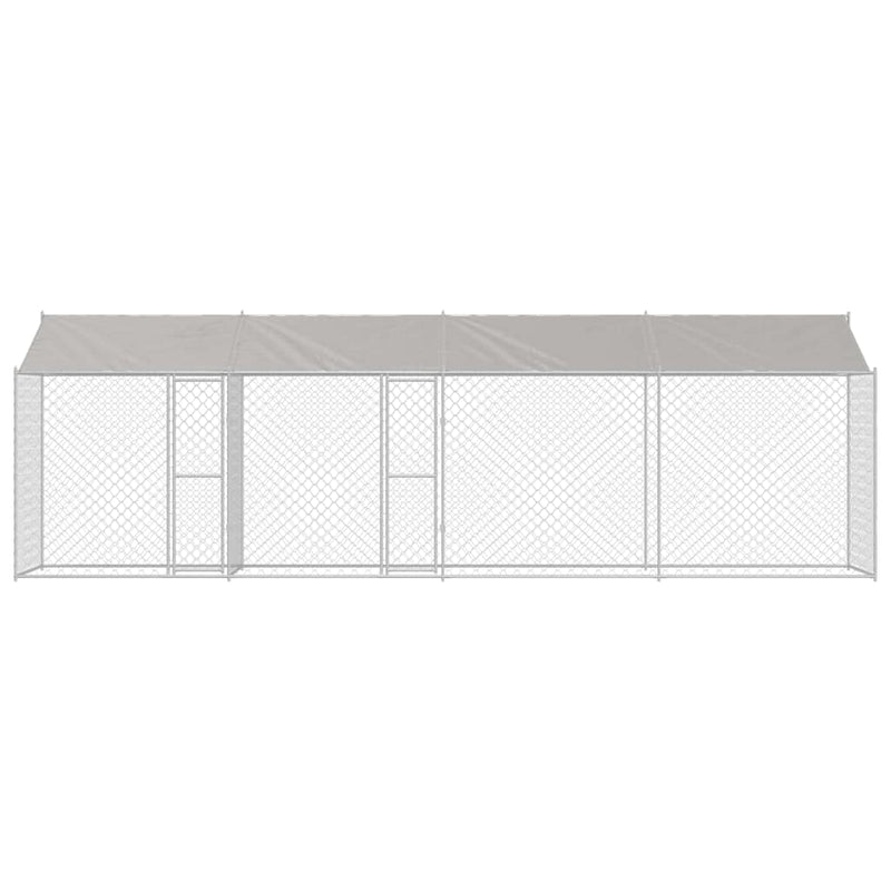 vidaXL Kutyaketrec Ezüst 800 x 200 x 256 cm Horganyzott acél