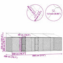 vidaXL Kutyaketrec Ezüst 800 x 200 x 256 cm Horganyzott acél