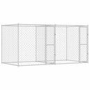 vidaXL Kutyaketrec Ezüst 400 x 200 x 200 cm Horganyzott acél