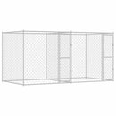 vidaXL Kutyaketrec Ezüst 400 x 200 x 200 cm Horganyzott acél