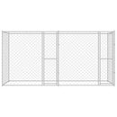 vidaXL Kutyaketrec Ezüst 400 x 200 x 200 cm Horganyzott acél