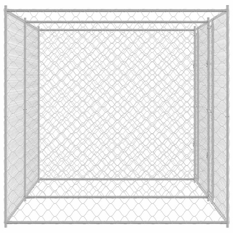 vidaXL Kutyaketrec Ezüst 400 x 200 x 200 cm Horganyzott acél