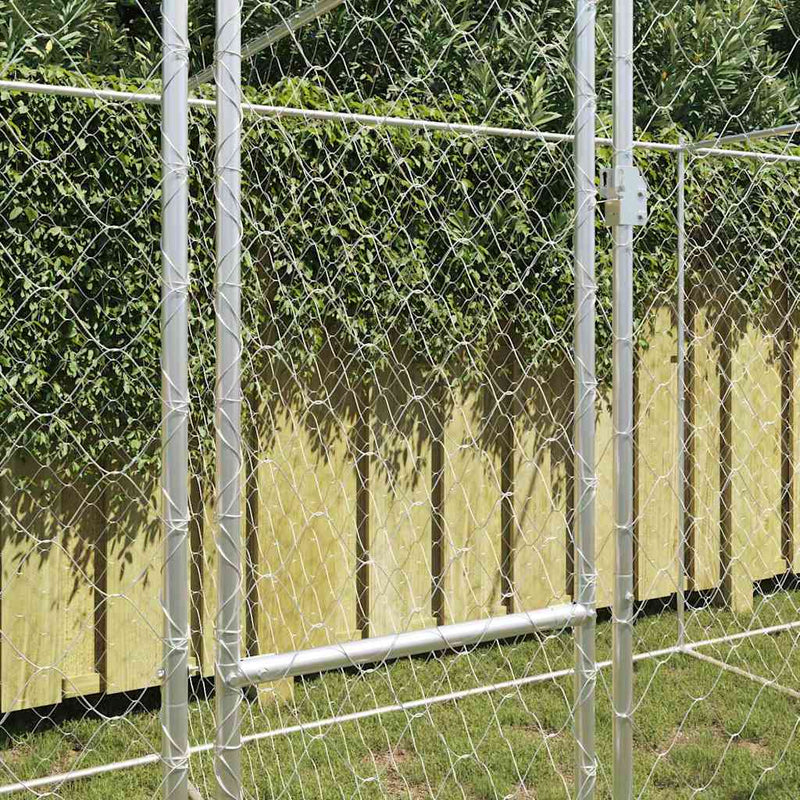 vidaXL Kutyaketrec Ezüst 600 x 200 x 200 cm Horganyzott acél