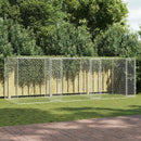 vidaXL Kutyaketrec Ezüst 600 x 200 x 200 cm Horganyzott acél