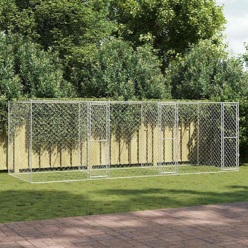 Kutyaketrec Ezüst 600 x 200 x 200 cm Horganyzott acél