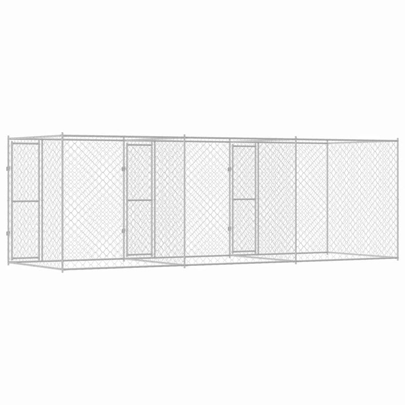 Kutyaketrec Ezüst 600 x 200 x 200 cm Horganyzott acél
