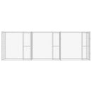 vidaXL Kutyaketrec Ezüst 600 x 200 x 200 cm Horganyzott acél