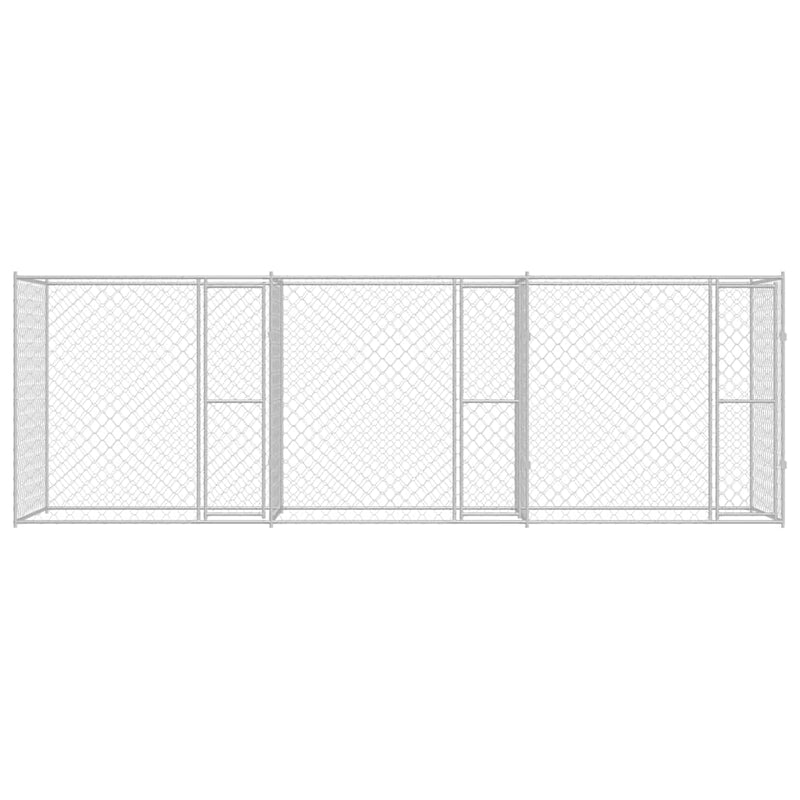Kutyaketrec Ezüst 600 x 200 x 200 cm Horganyzott acél