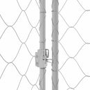 vidaXL Kutyaketrec Ezüst 800 x 200 x 200 cm Horganyzott acél