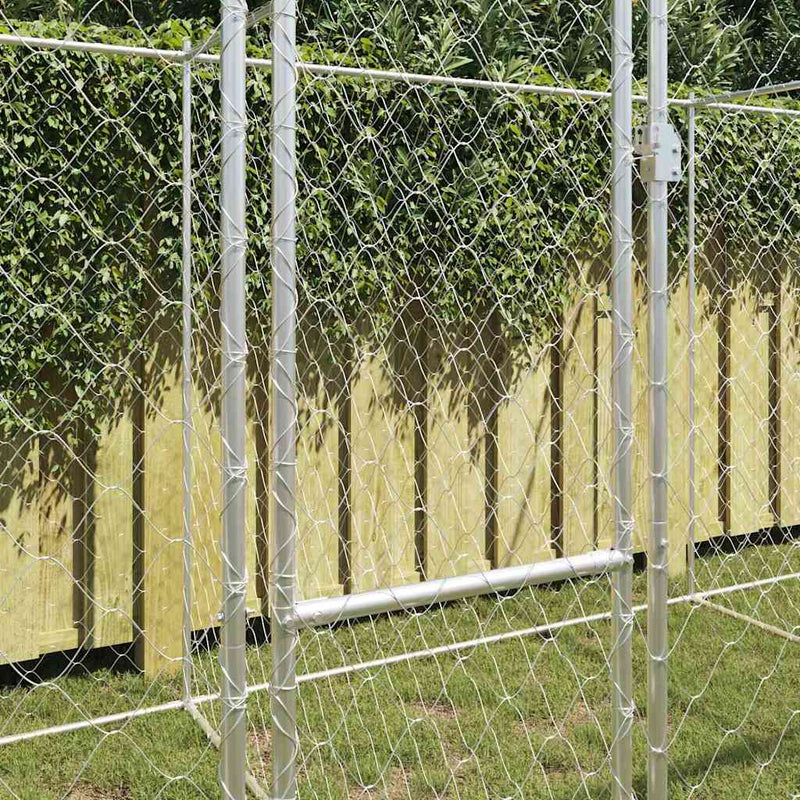 vidaXL Kutyaketrec Ezüst 800 x 200 x 200 cm Horganyzott acél