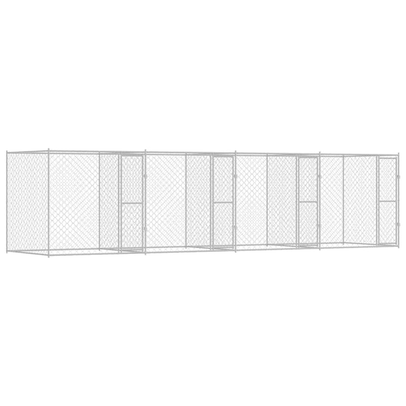 Kutyaketrec Ezüst 800 x 200 x 200 cm Horganyzott acél