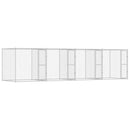 vidaXL Kutyaketrec Ezüst 800 x 200 x 200 cm Horganyzott acél