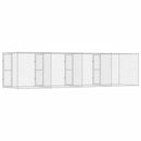 vidaXL Kutyaketrec Ezüst 800 x 200 x 200 cm Horganyzott acél