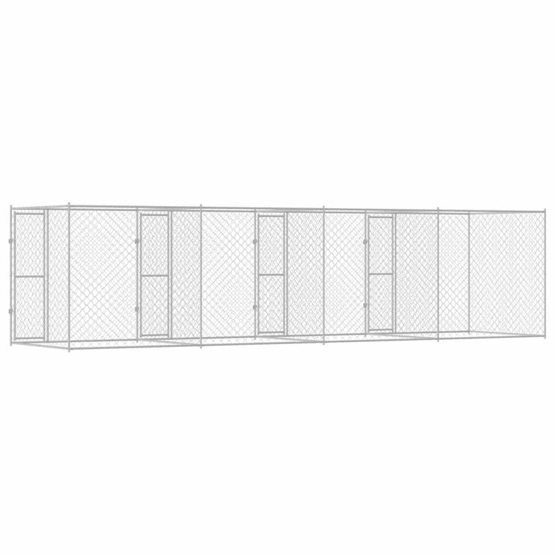 Kutyaketrec Ezüst 800 x 200 x 200 cm Horganyzott acél