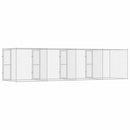 vidaXL Kutyaketrec Ezüst 800 x 200 x 200 cm Horganyzott acél