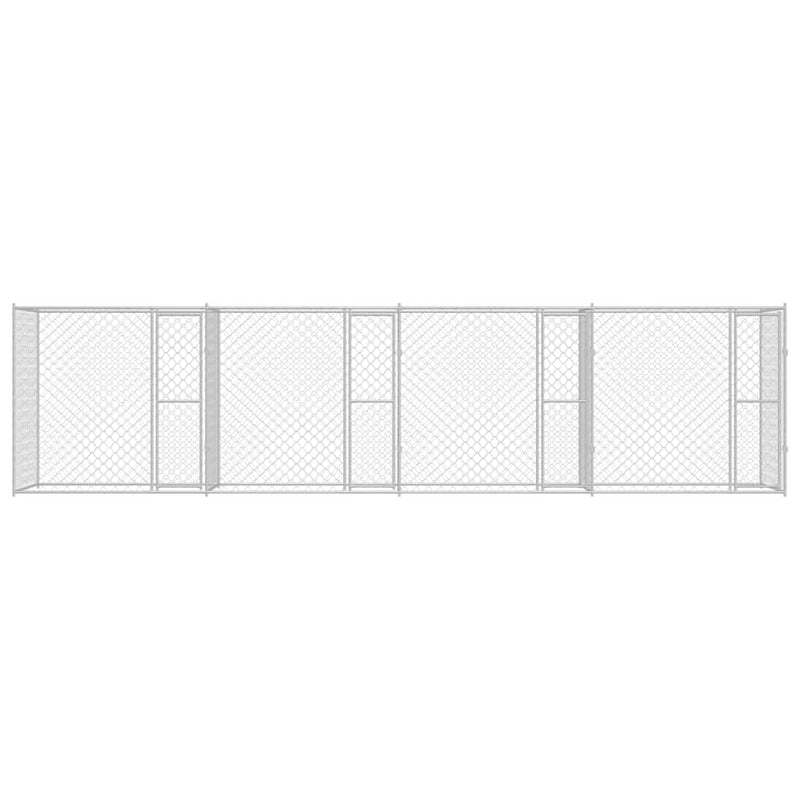 Kutyaketrec Ezüst 800 x 200 x 200 cm Horganyzott acél