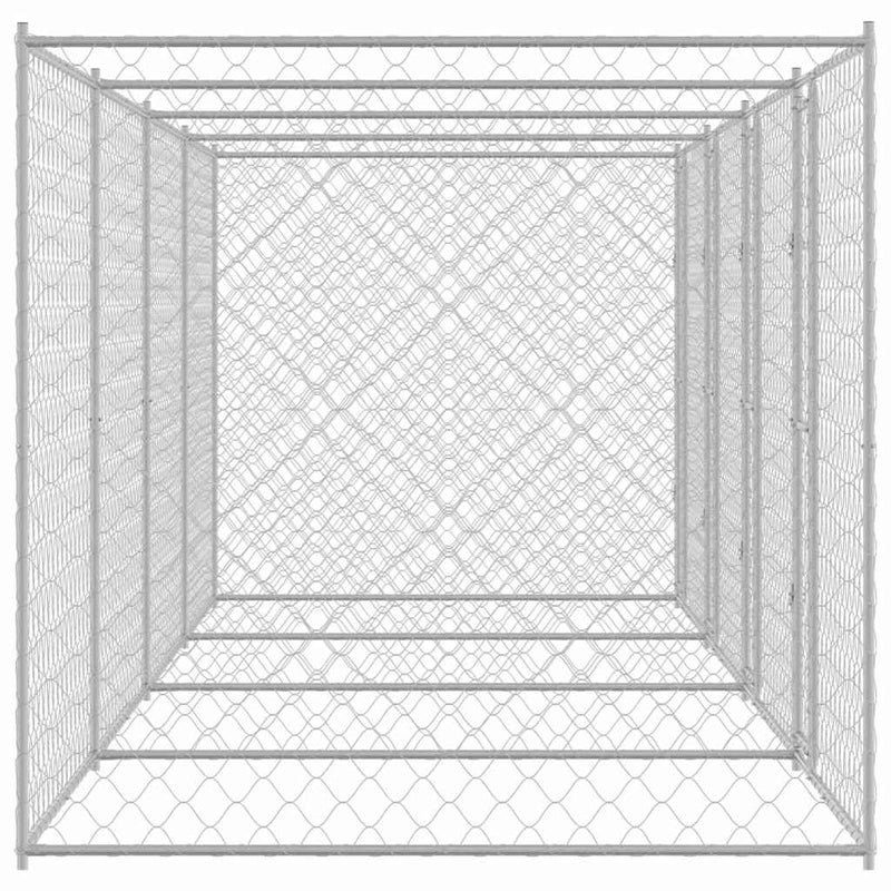 vidaXL Kutyaketrec Ezüst 800 x 200 x 200 cm Horganyzott acél