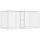 vidaXL Kutyaketrec Ezüst 400 x 200 x 200 cm Horganyzott acél