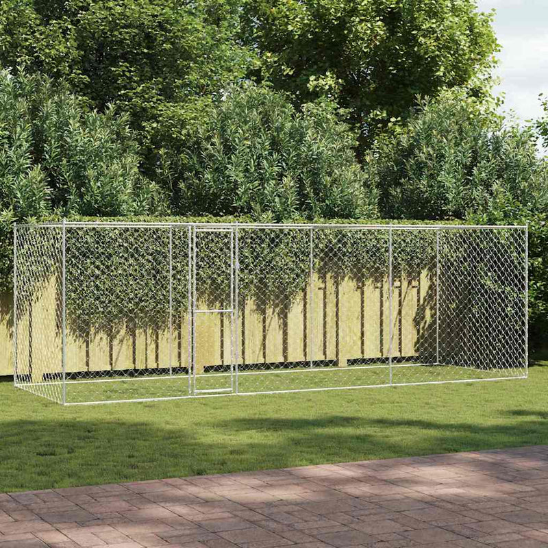 Kutyaketrec Ezüst 600 x 200 x 256 cm Horganyzott acél