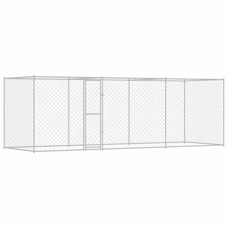 Kutyaketrec Ezüst 600 x 200 x 256 cm Horganyzott acél