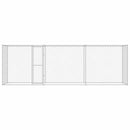 vidaXL Kutyaketrec Ezüst 600 x 200 x 256 cm Horganyzott acél