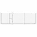 vidaXL Kutyaketrec Ezüst 600 x 200 x 200 cm Horganyzott acél