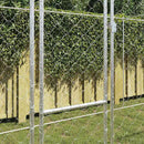 vidaXL Kutyaketrec Ezüst 800 x 200 x 256 cm Horganyzott acél